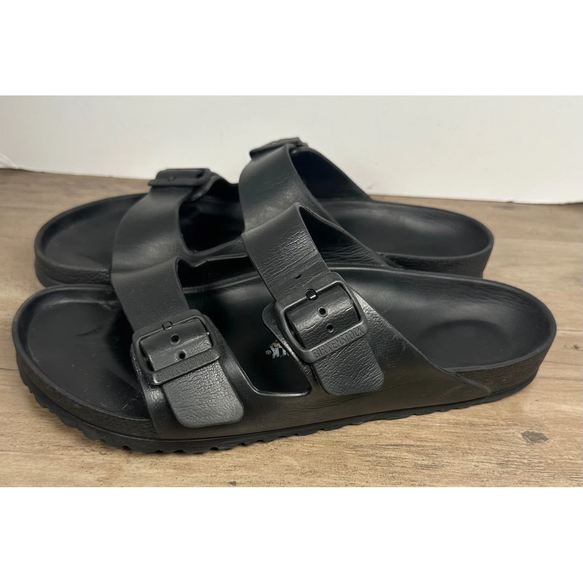 Birkenstock Plastic Black Logo Band Slide Sandals UK 46 Mens 13 Birkenstock Arizona EVA Slide Sandal (Men) - Black – The  main image 4