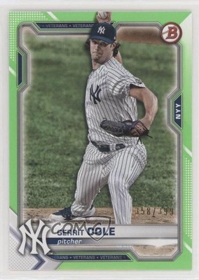 2021 Bowman Neon Green Border 358/399 Gerrit Cole #65 6q5
