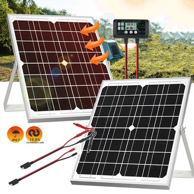 12V 60W Solar Power Car Battery Trickle Charger Maintainer with MPPT Controller