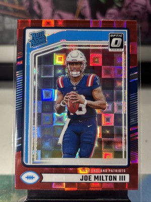 Joe Milton III 2024 Donruss Optic Rated Rookie Red Pandora Prizm | #319 Cowboys