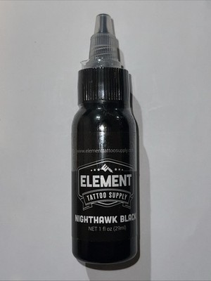 Element Tattoo Supply Nighthawk Black Tattoo Ink - Permanent Solid Black 1oz 