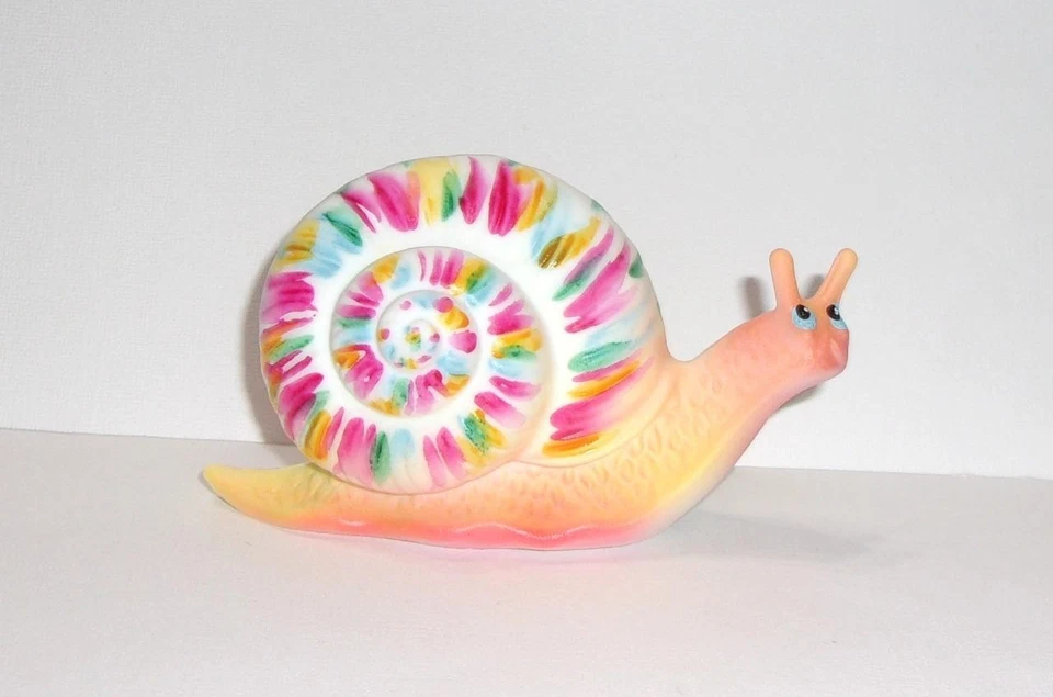 Fenton Glass Tie Dye Dyed Snail Figurine Ltd Ed #14/76 JK Spindler - Image 1 of 4
