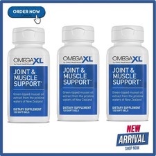 3Pack Omega XL 120 Capsules-Green Lipped Mussel Omega-3 Joint Relief Supplement