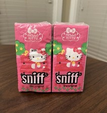 Hello Kitty Sanrio Sniff Tissues 2 Pack Set Kawaii Pocket Travel Size, Missing 1