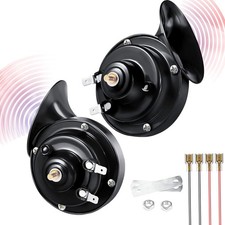 Car Horn, 12V 300DB Super Loud Horns, Waterproof Dual Truck Horns Color: Black