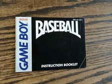 Nintendo Gameboy Baseball Manual Only 1989