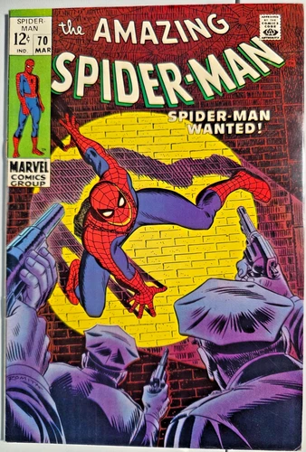 * (VF+ 8.5) Amazing SPIDER-MAN #70 OW/WP John Romita Stan Lee 1969 Classic! *