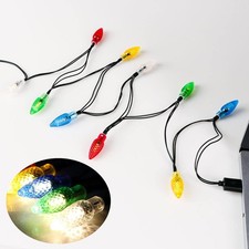 2Pack LED Christmas Lights Charging Cable,USB and Bulb Charger,50inch 10led...