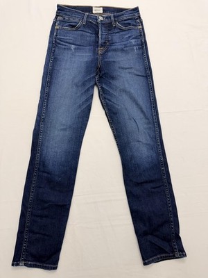 Hudson Straight Jeans Womens 25 Blue Wash Mid Rise Slim Stretch 26x29.5 Denim