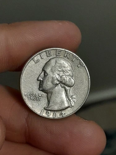 1964- D Washington Quarter 90% Silver (#B)
