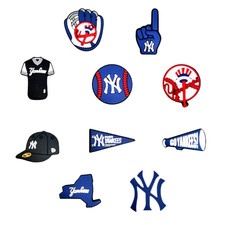 New York Yankees Baseball Yankee Croc Shoe Charms Set of 10