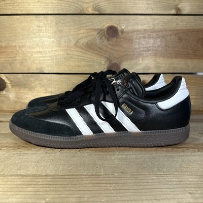 NEW Mens Size 11.5 Adidas Samba Indoor “Black White Gum” Low Top
