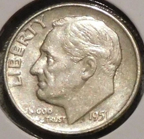 Silver Dime - Roosevelt - 1951-D [Set break]