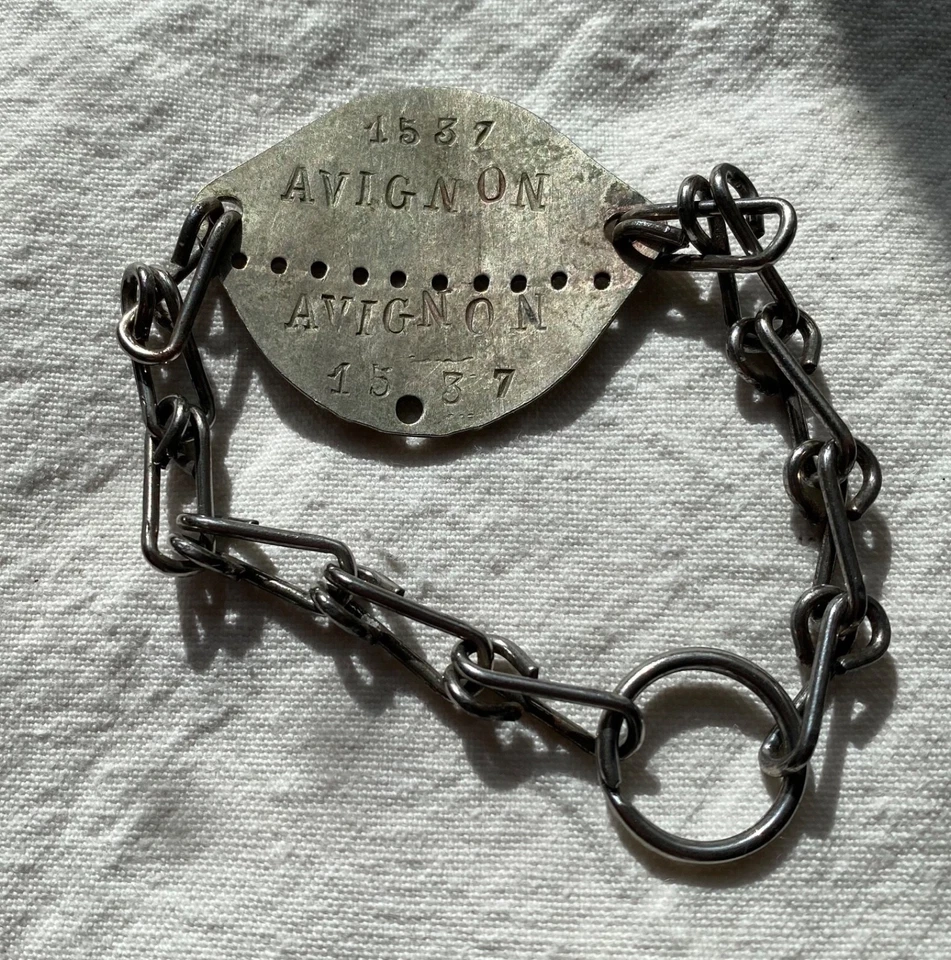 PLAQUE d'Identité MILITAIRE Bracelet de SOLDAT de 1929 Avignon Militaria - Photo 2/2