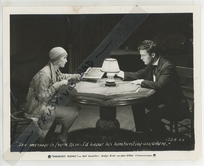 Vintage 8x10 Photo Darkened Rooms 1929  Neil Hamilton Jean Arthur Evelyn Brent