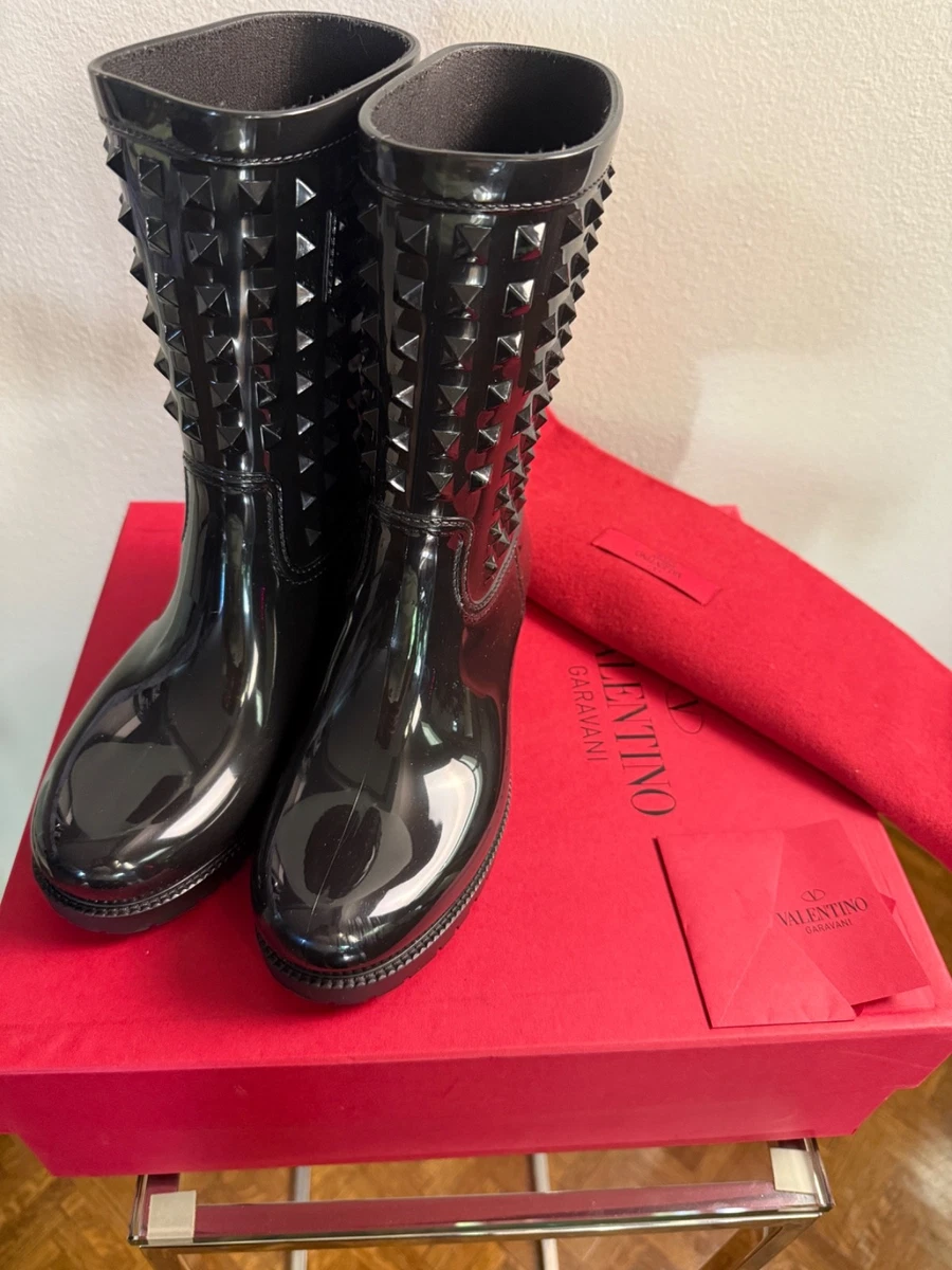 Valentino Rain Boot Low (1-1.9 in) Heel Height Boots for Women for