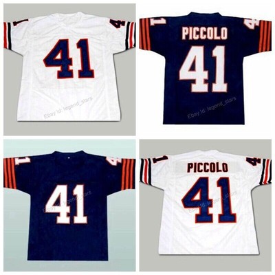 Custom Brian Piccolo 41 Movie Brian's Song Jersey Stitched White Blue Name S-4XL