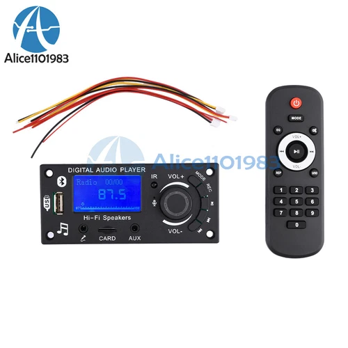 12V MP3 Decoder Board Bluetooth FM Audio Module WMA WAV with Remote Control