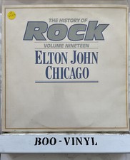 THE HISTORY OF ROCK VOL 19 ELTON JOHN CHICAGO  VINYL RECORD EX / VG+ CON