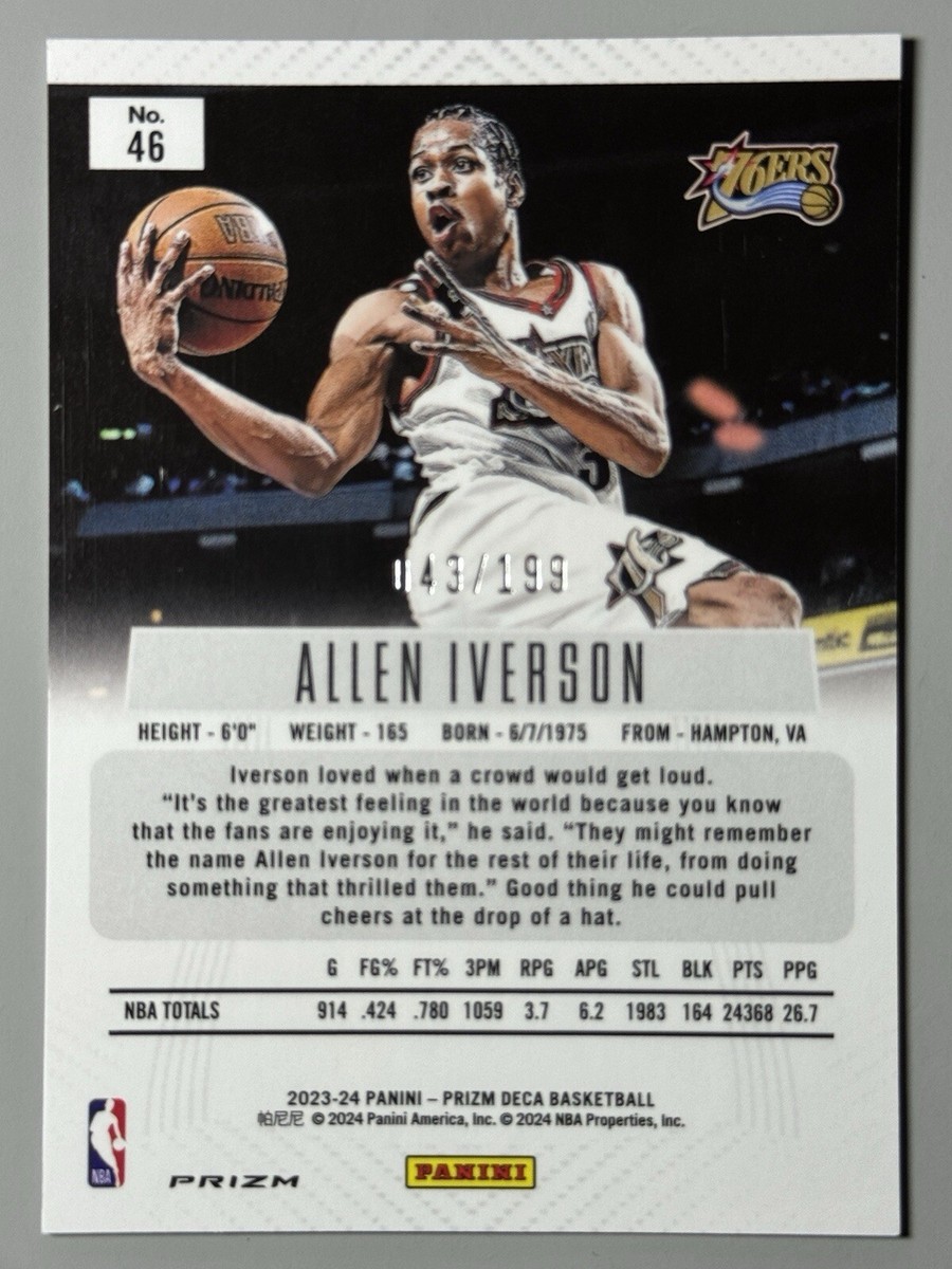 2023-24 PRIZM DECA ALLEN IVERSON AUTO