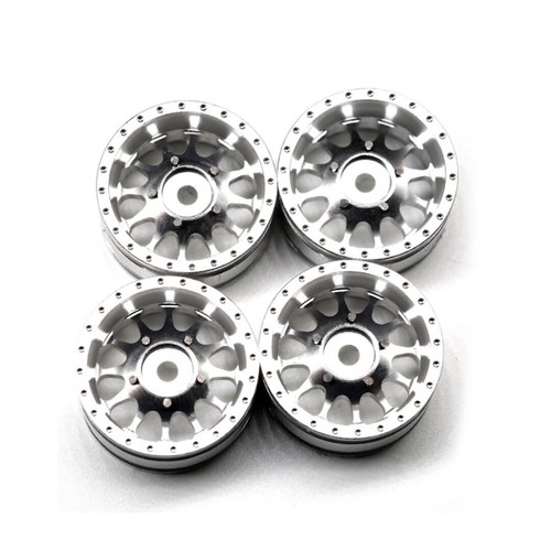 Cubo de metal Orlandoo Hunter modelo 18 mm O.D (4) ruedas plateadas: Jeep Rubicon - Imagen 3 de 3