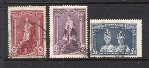 AUSTRALIA PREDECIMAL 1938 ROBES DESIGNS SET VERY FINE USED....