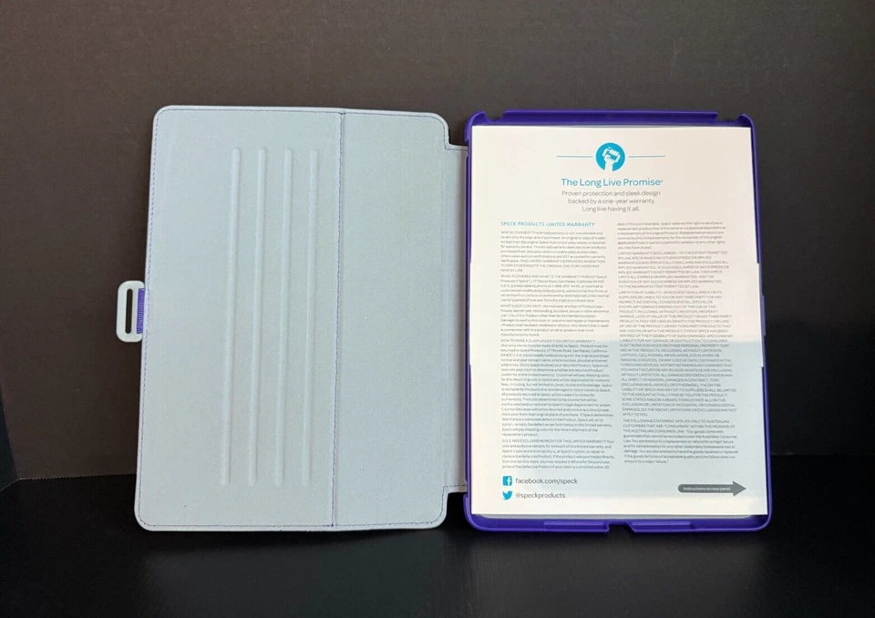 iPad Air Tablet Case Speck Stylefolio Ultraviolet Purple - Image 4 of 4