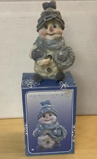 6 Inch Blue “Velvet Touch” Snowman￼ Figure