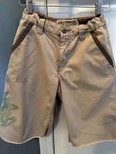 Boys Old Navy Tan Cargo Shorts 8 Regular Floral Graphic