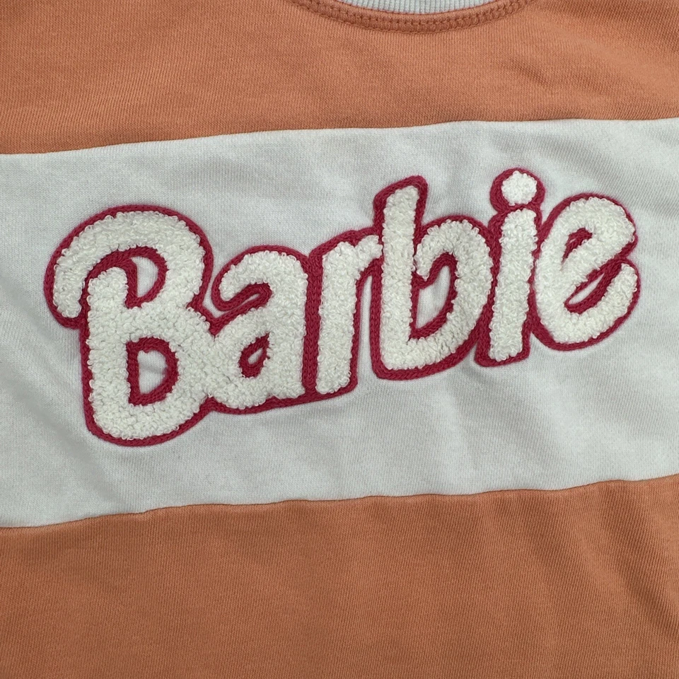 Camisa Barbie X Roxy Niña Manga Larga S 8 Blanco y Naranja Logo Gráfico..#20239 Foto 2 de 4