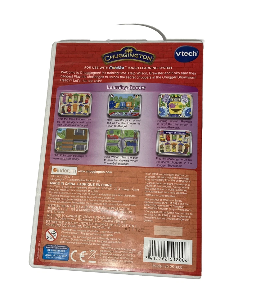 CHUGGINGTON • Vtech MobiGo Game Touch Learning System Cartridge w/ Case - Image 3 of 3