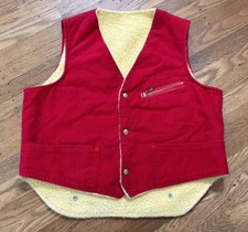 60s Carter s Workwear Killer Sherpa Lined Denim Vest.cropped large.talon Pull