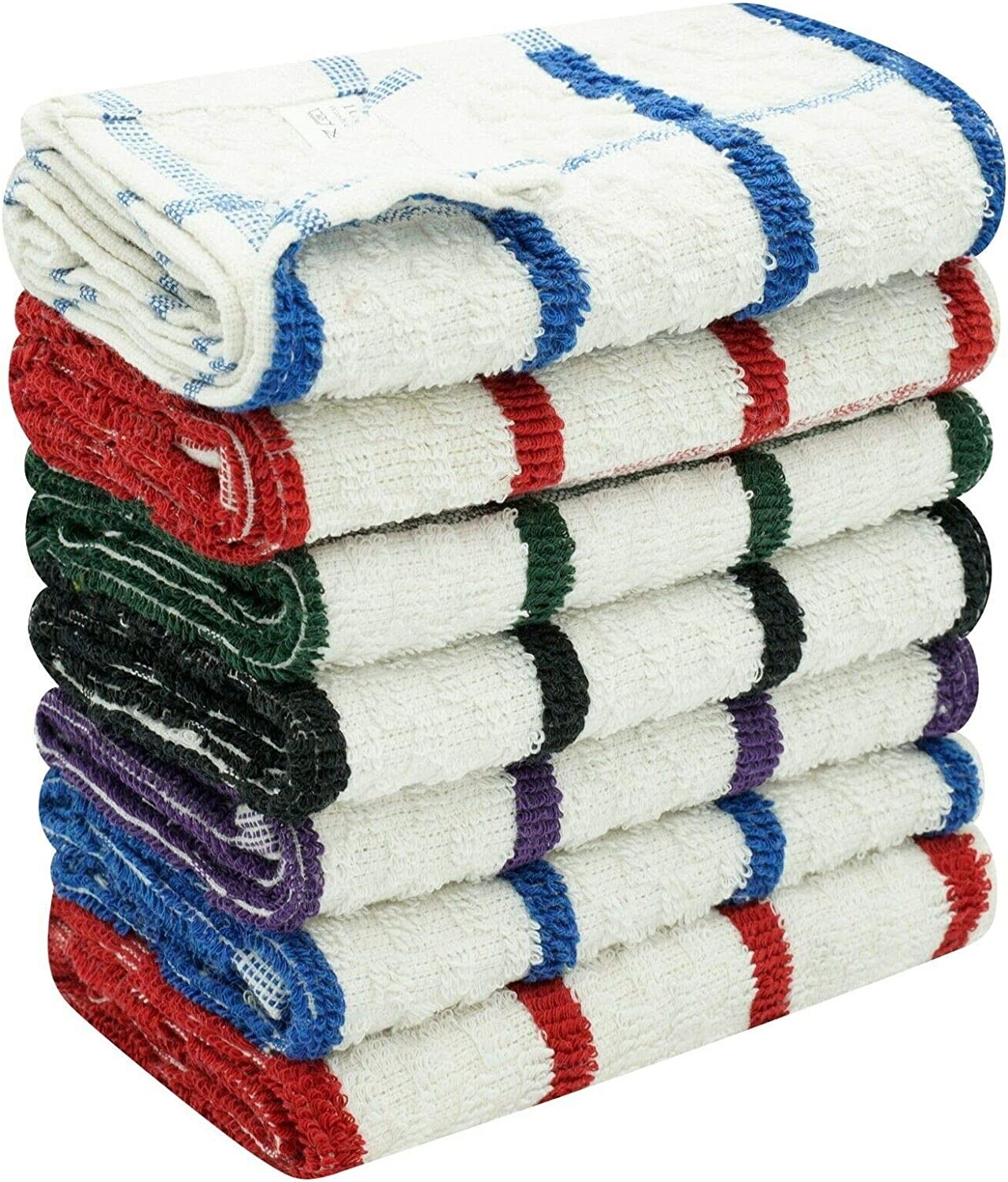 Terry Tea Towels 100 Cotton Super Absorbent Dish Cloths Towelling Pack