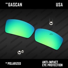 iROX Polarized Replacement Lenses for-Oakley Gascan OO9014 - Emerald Green