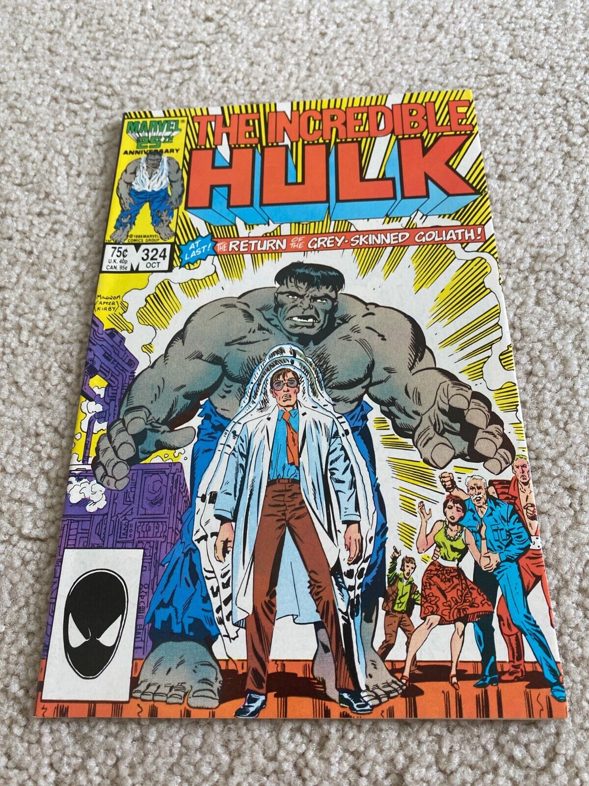 Incredible Hulk  324  VF+  8.5  High Grade  Grey Hulk  Doc Samson  Betty Ross