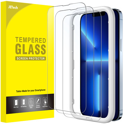JETech Full Coverage Screen Protector for iPhone 13 Pro Max 6.7-Inch, 3-Pack