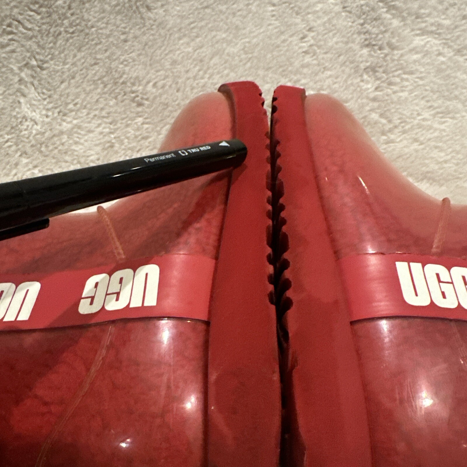 UGG Classic Clear Mini Shearling Lined Boots RED … - image 9