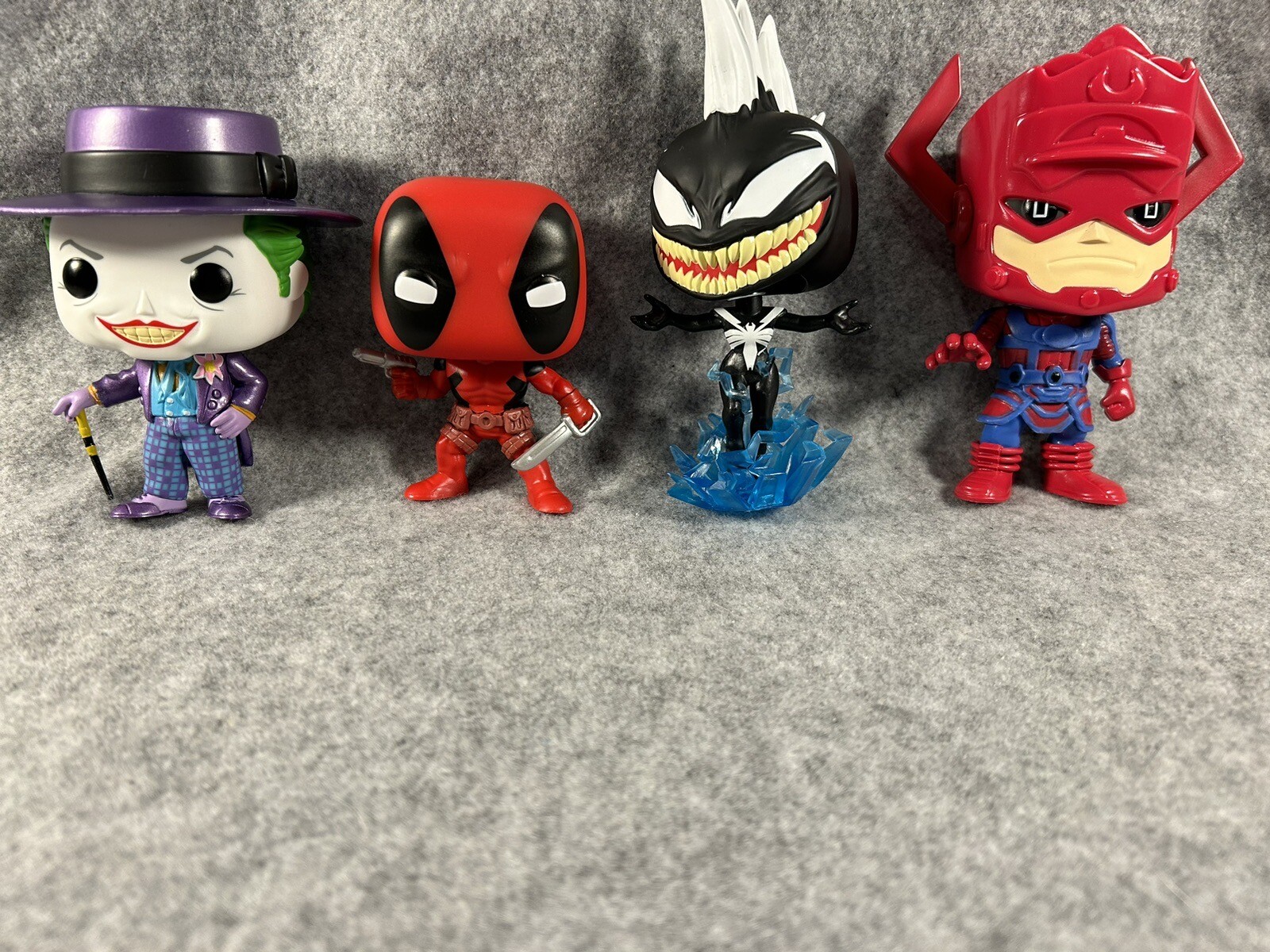 Sale Lot Of 4 Funko Pop! Heroes: Batman 1989 Joker Dead Pool , Venom. &Amp; Galactus