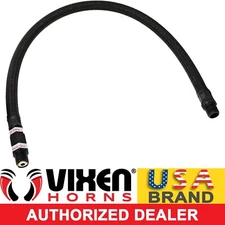 1/4"NPT MALE STAINLESS STEEL BRAIDED LEADER HOSE W/CHECK VALVE 20"BLACK VXA7333B