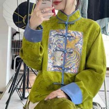 Chinese Style Traditional Tang Cheongsam Qipao Top Blouse Ethnic Embroidered