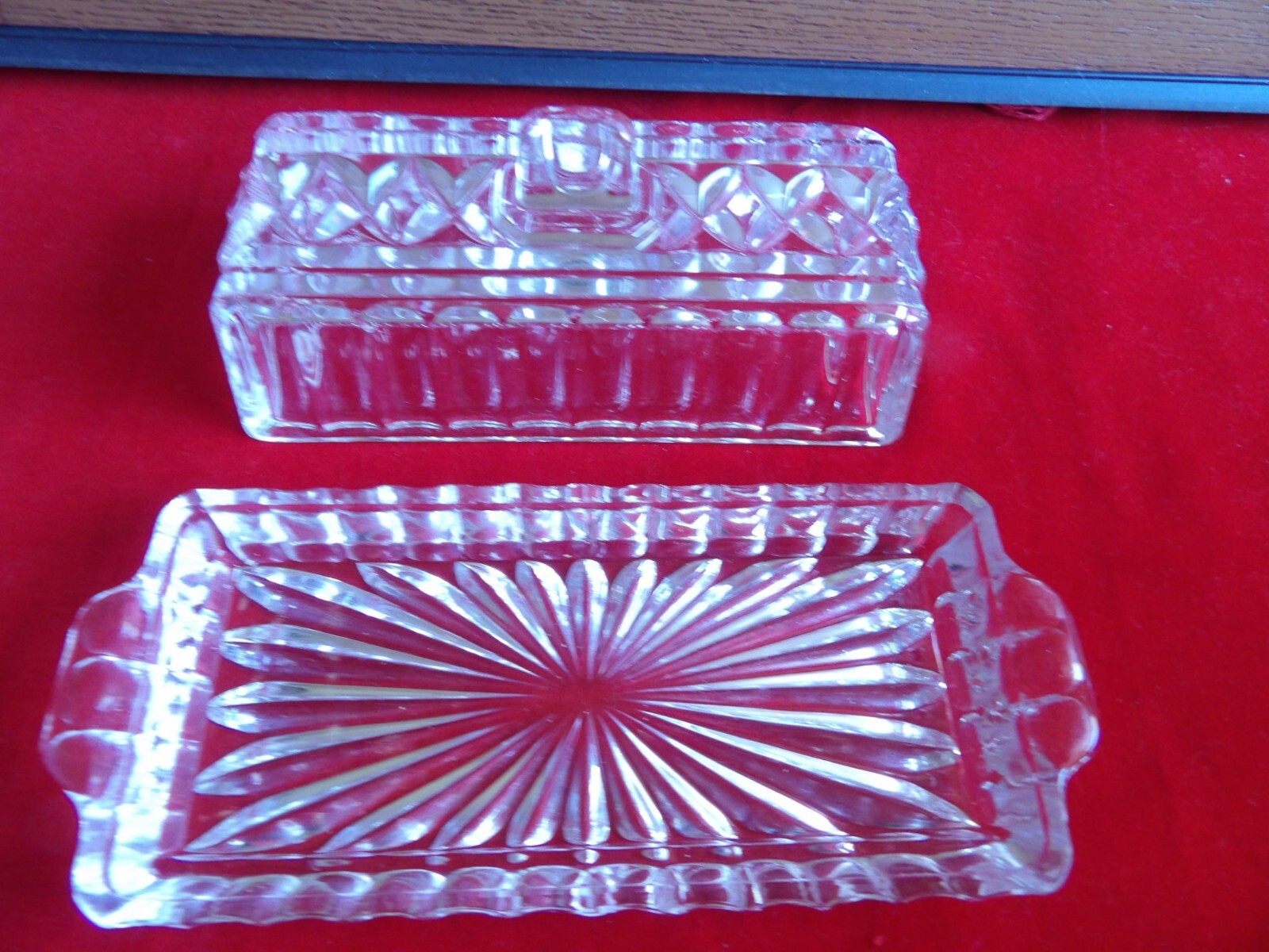 Crystal Butter Dish Lid New Rosdorf Park Asman Rectanglar By Barski