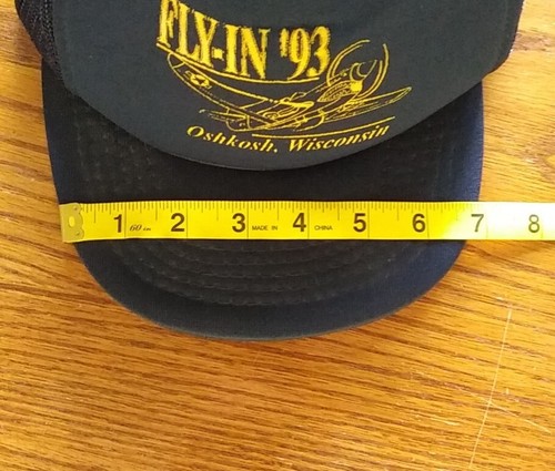 Vintage 1993 Foam Snapback Oshkosh Wisconsin Fly In Aaviation Airshow Hat - Picture 18 of 18