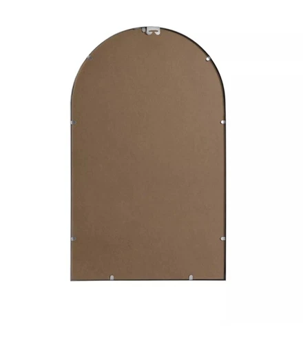 Elegant Decor Ayra 22x36" Arch Modern Wood/Iron Mirror in Black - Picture 2 of 7