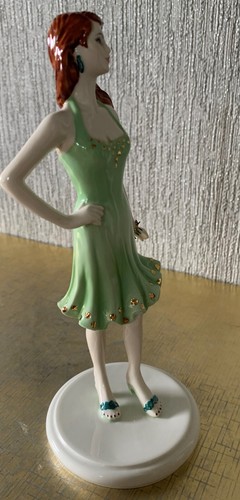 COALPORT CHINA LADY FIGURE DOLL BIRTHSTONE MAY EMERALD PERFECT CONDITION - Picture 6 of 7