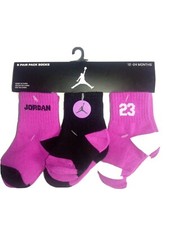 AIR JORDAN, ANKLE SOCKS, SIZE 12-24 months, Toddler, Baby, 6 pair, Purple Black