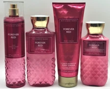 4 FOREVER RED Fine Fragrance Mist Cream Shower Gel and Lotion BATH & BODY WORKS