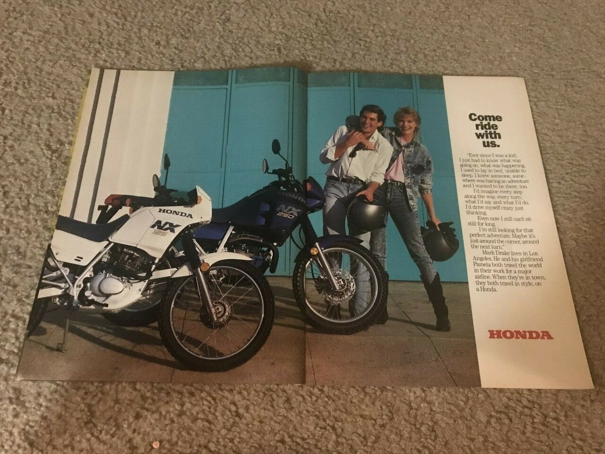 1988 HONDA MOTORCYCLE GOLDWING NX-250 NX-125 XR-250R BIKE Poster