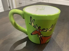 Max & Lucy Christmas Reindeer Jingle Jumbo Mug Coffee Cup Gibson Collection 74