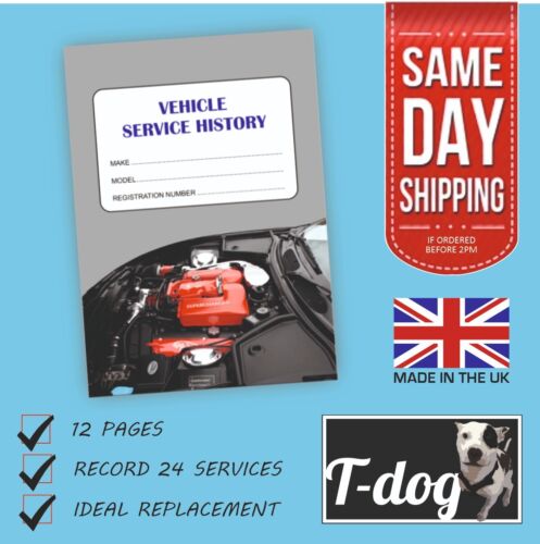  Replacement Vehicle Service History Book - Blank Maintenance Record - Picture 1 of 3