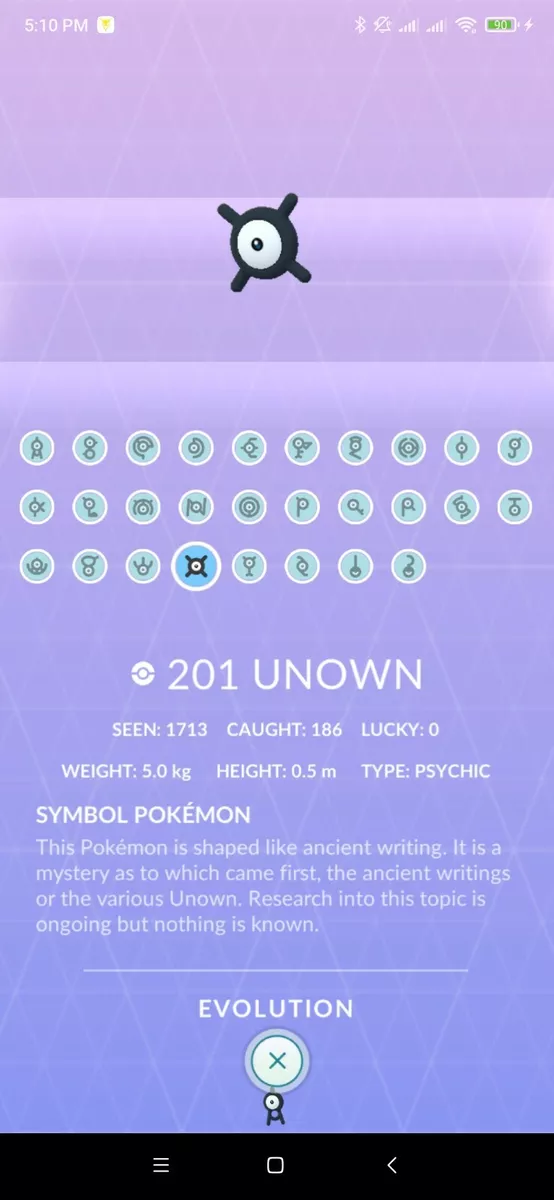 Pokemon Go shiny Unown X ( must be registred ) Read description below